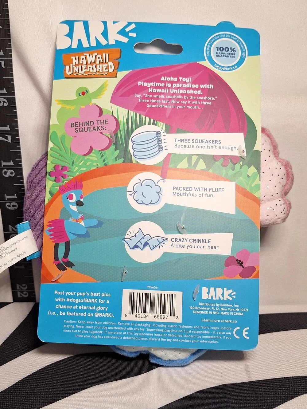 NWT Bark Fetchin' Squeakshells Dog Toy XS-S